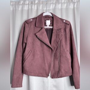 LC Lauren Conrad Mauve Leather Jacket